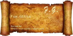 Fux Gitta névjegykártya